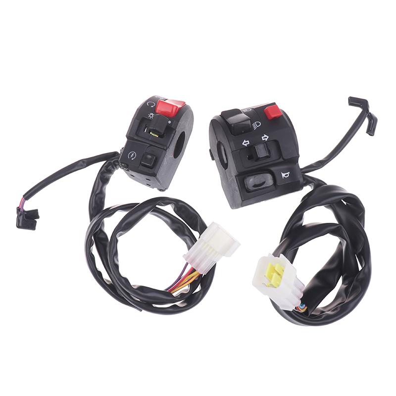 1/2Pcs 22Mm Motorcycle Handlebar Switches Motorbike Horn Button Turn Signal Electric Fog Lamp Light Start Handle Controller