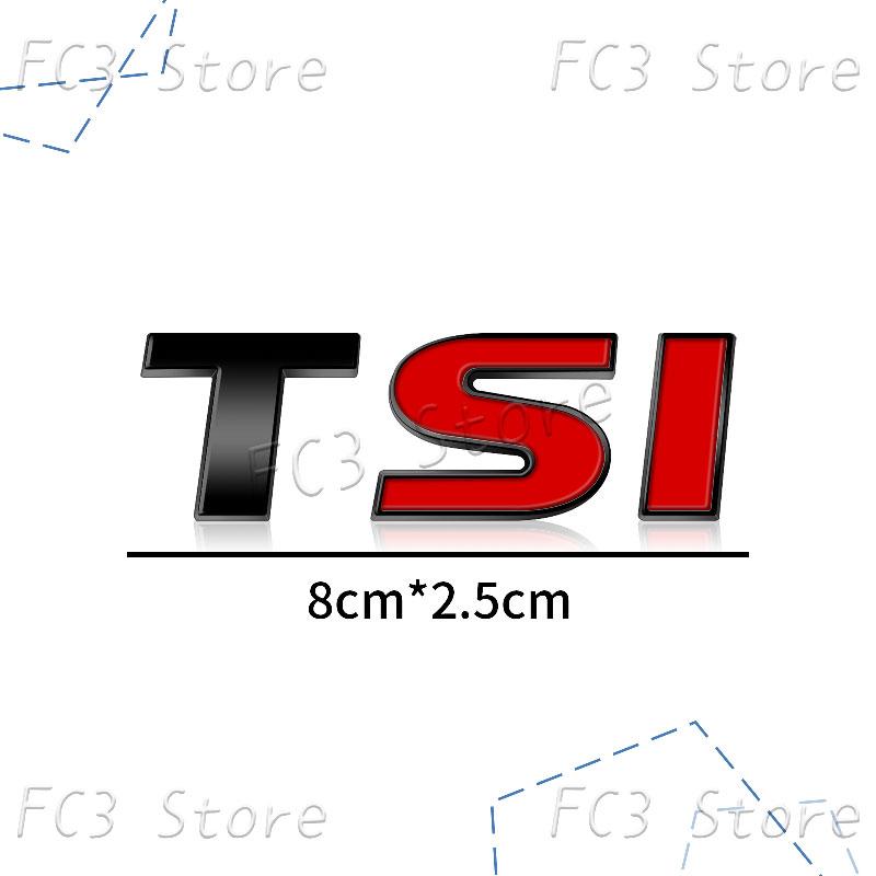 New 3D ABS Plastic Car Styling TSI Logo Emblem Rear Bumper Trunk Badge Sticker For VW Volkswagen Golf 4 5 6 MK6 MK7 Jetta Passat GJ4