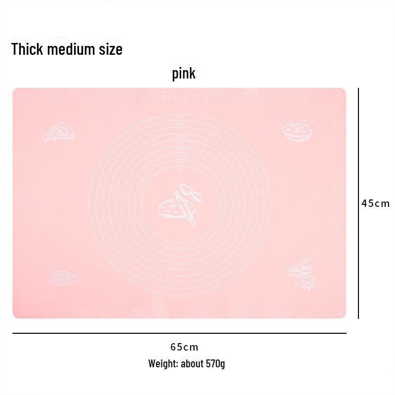 Large Non-Slip Silicone Kneading and Rolling Pad - Thick, Non-Stick Baking Mat