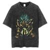 Dragon Ball Z Vegeta Super Saiyan Printed Tshirt Mens and Womens Washed Tshirt High Quality Vintage Cotton Tshirt Tops
