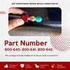Ersättning för 800-640, 800-641, 800-642, Reparationssats för luftkonditionering med skarvkopplingar passar för 5/8 tum. 3/8 tum. 1/2 tum. Aluminiumlinjer, Universell passform