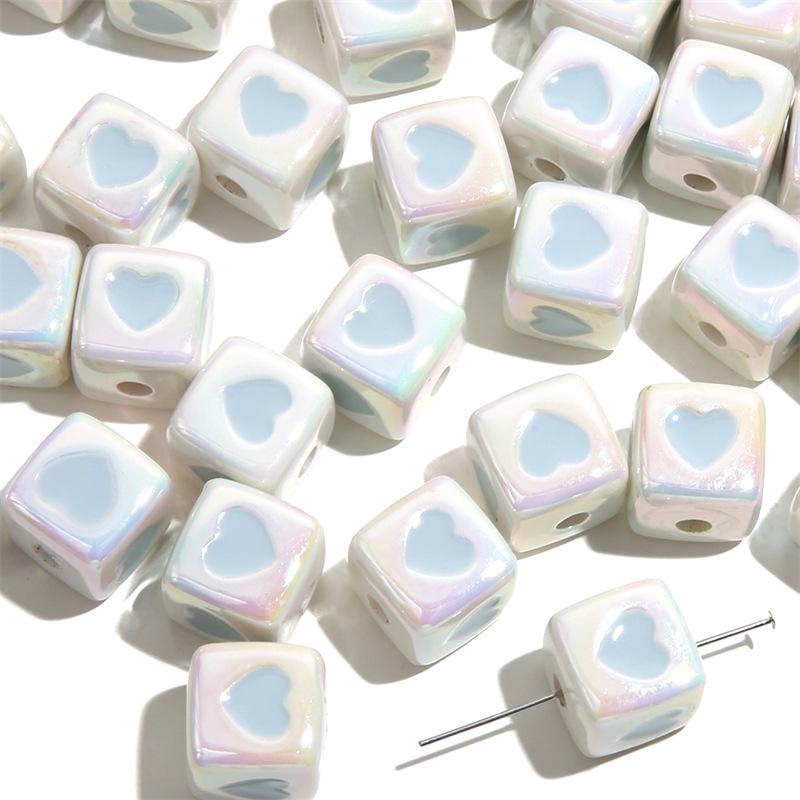 

Acrylic Heart Drip Bead Set for DIY Jewelry Crafting