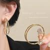 S925 Silver Needle Statement Hoop Earrings - Elegant, Versatile, Lightweight, Simple Luxury for Women