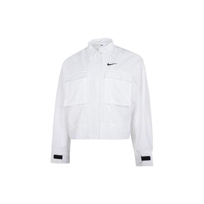 Sportswear Essential Woven Long Sleeve Jacket SS22 Women Outerwear White DM6244-100