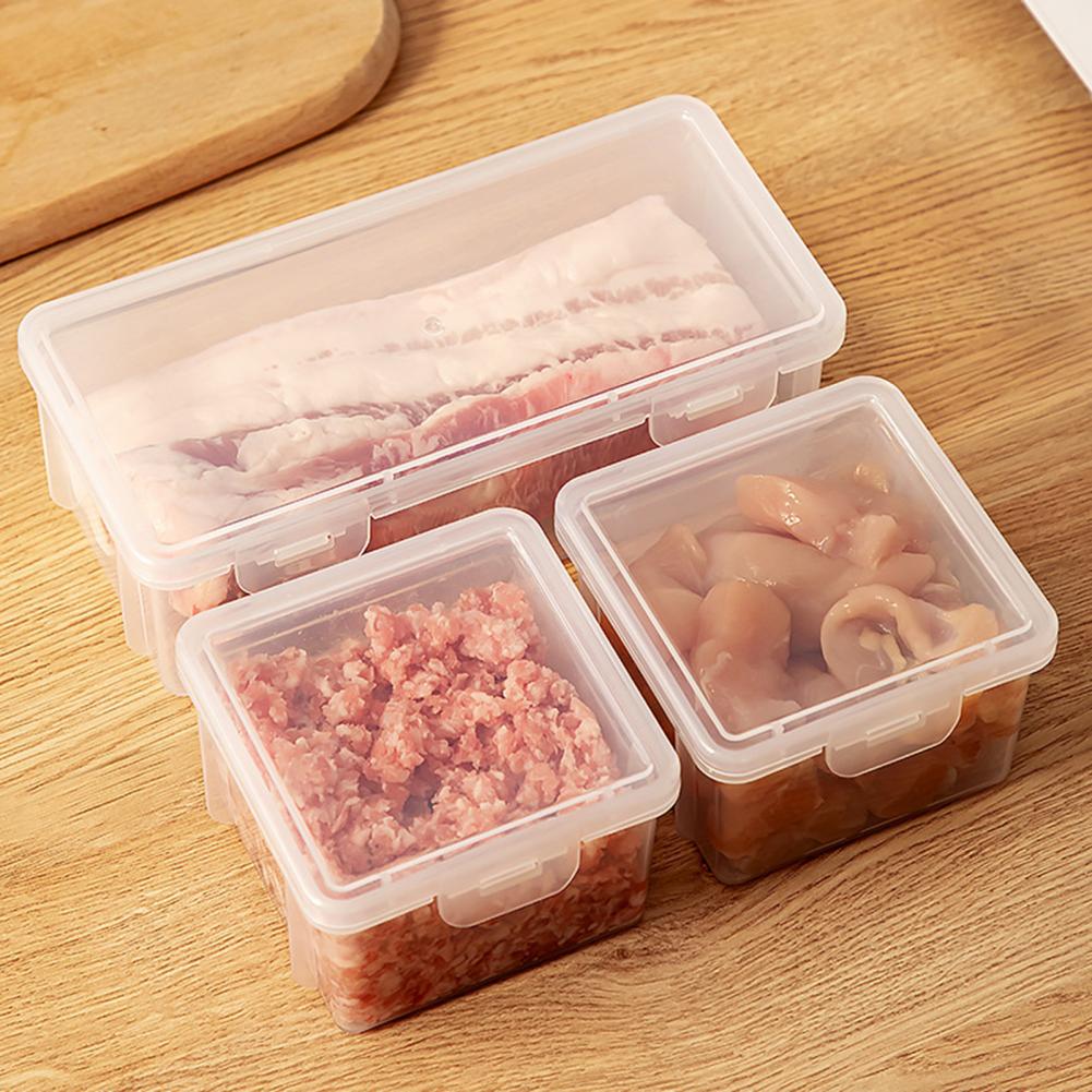 Frozing Meat Box Food Storage Container Food Grade Refrigerator Storage Box with Lid for Meat Vegetables Capacity for Fruit