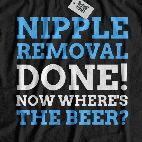 Unisex Funny Nipple Removal T-Shirt Gifts Nubbin Polythelia Niplet 4XL