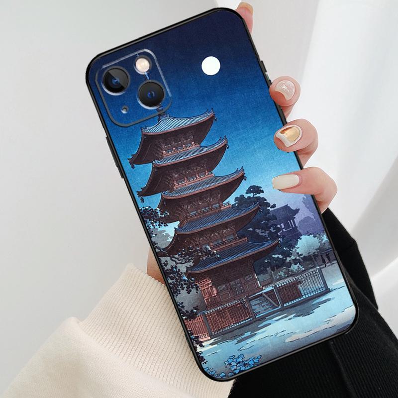 Ukiyo-e Japanese Style Art Phone Case For iPhone 17 Pro Max 16 15 11 13 12 14 Pro Max mini 15 16 Plus 16e 17 Air Cover