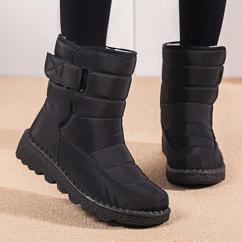 fashion Women's Boots Low Heels Boots For Winter Shoes Women Snow Botas Mujer 2024 Trend Ankle Boots With Fur Elegant Heeled Botines