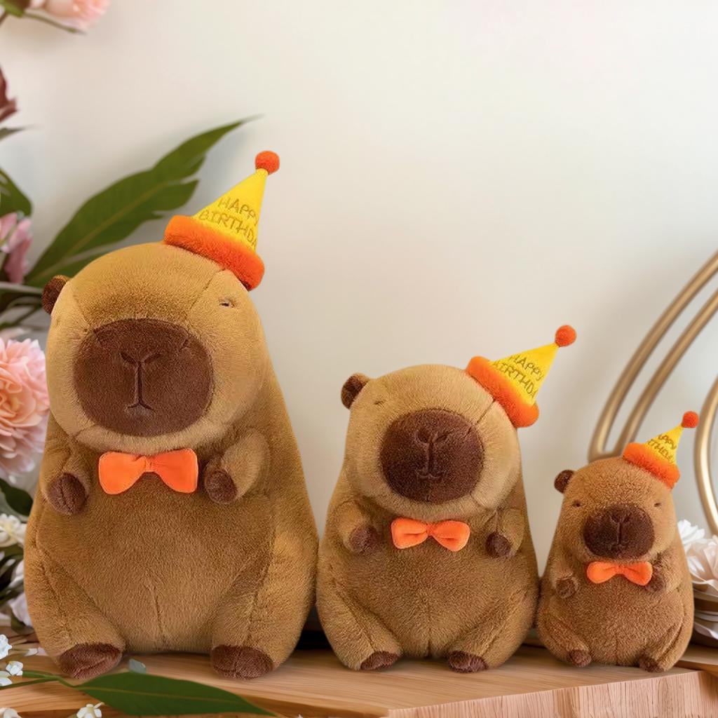 23cm Capybara Plush Simulation Capibara Anime Fluffty Toy Cute Doll Stuffed Animals Soft Doll Plush Christmas Thanksgiving Gifts