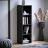 Meuble étagère - home discount - noir - bois - h 106 x l 32 x p 24 cm