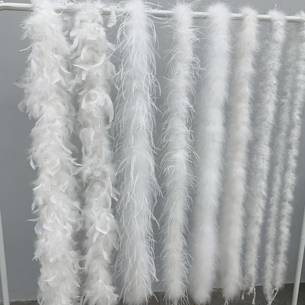 White Turkey Top Ostrich Feather Strips DIY Handmade Accessories Crafts Decorative Feather Materials