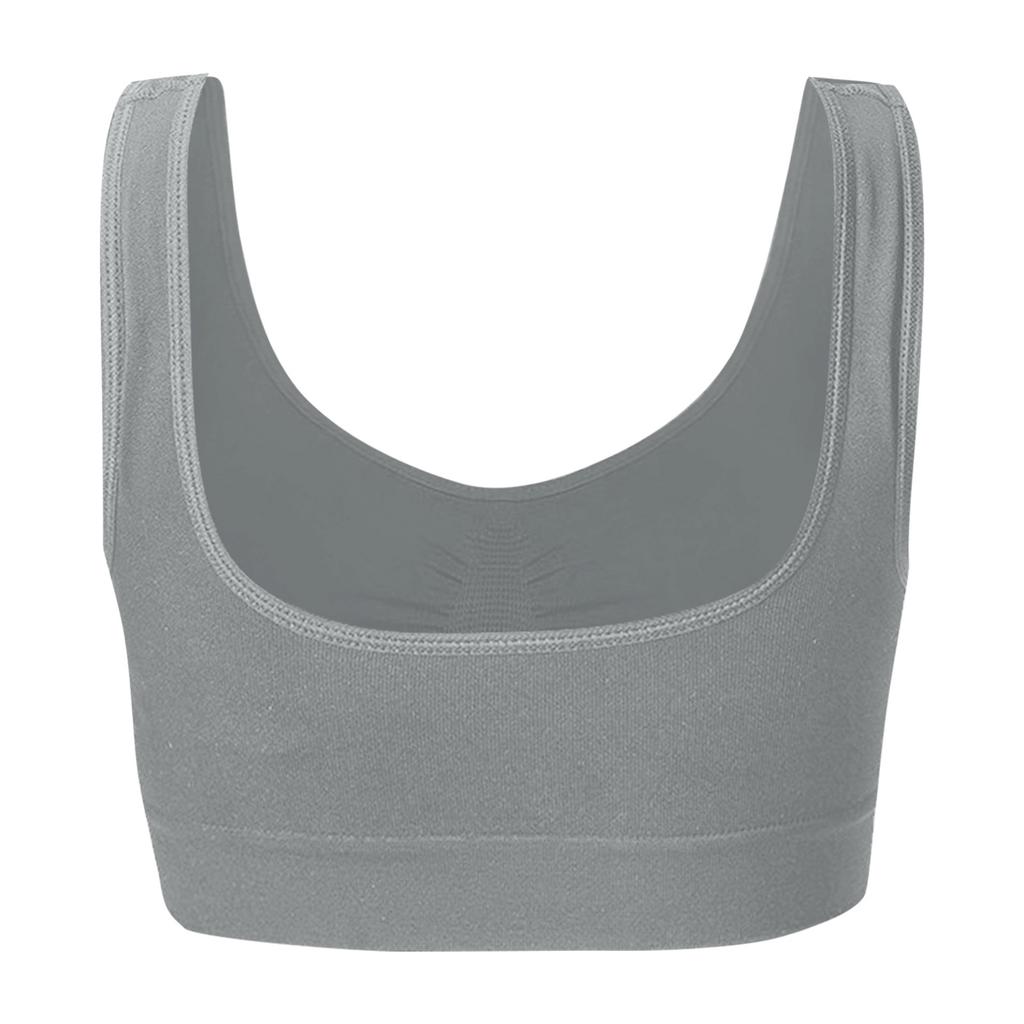 Wireless Padded Bra for Women Seamless Comfort Stretch Fabric Soft Support Vest Style Bra with Removable Pads No Underwire