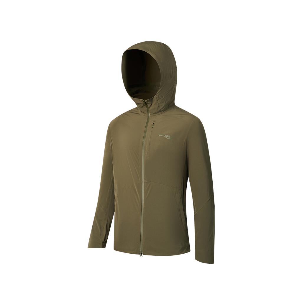 Saucony Commuter Stretch Comfortable Woven Jacket Men Jacket Olive-Green Khaki SC2240150A-GE110
