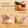 Manual Citrus Juicer Hand Crank Orange Lemon Squeezer Portable Fruit Press Juicer with Residue Separator for Home Kitchen Use
