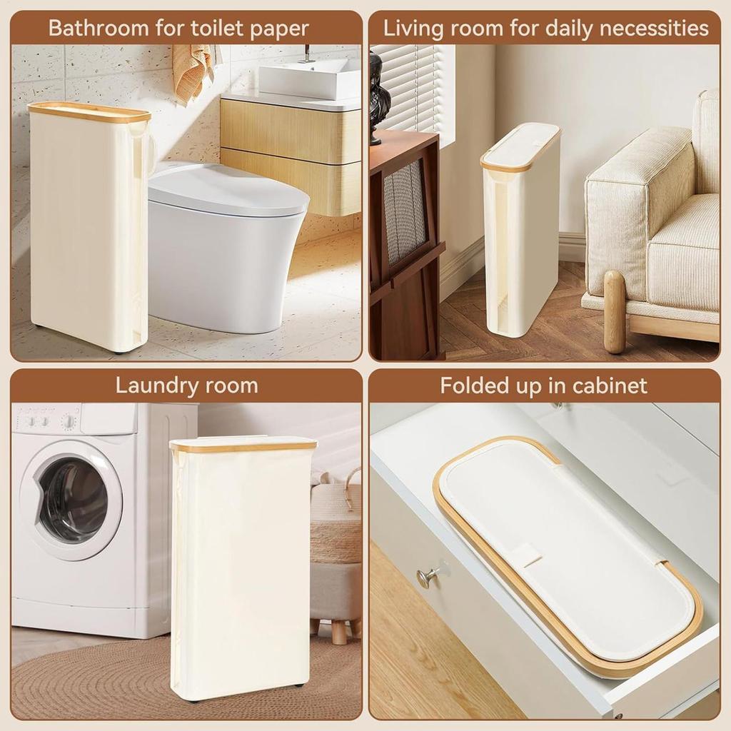 Toilet Paper Holder 52L Paper Roll Storage Basket With Lid And Handle Foldable Toilet Roll Organizer For Bathroom Shower Home