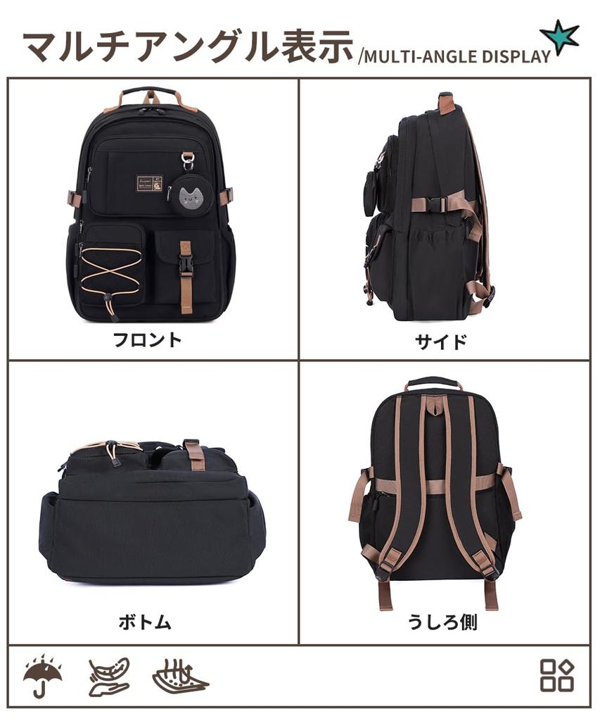 School Large High School College Casual 3 Colors [AACXX] Women's Backpack, Popular, Lightweight, Backpack, Capacity, Korean, Students, Students,