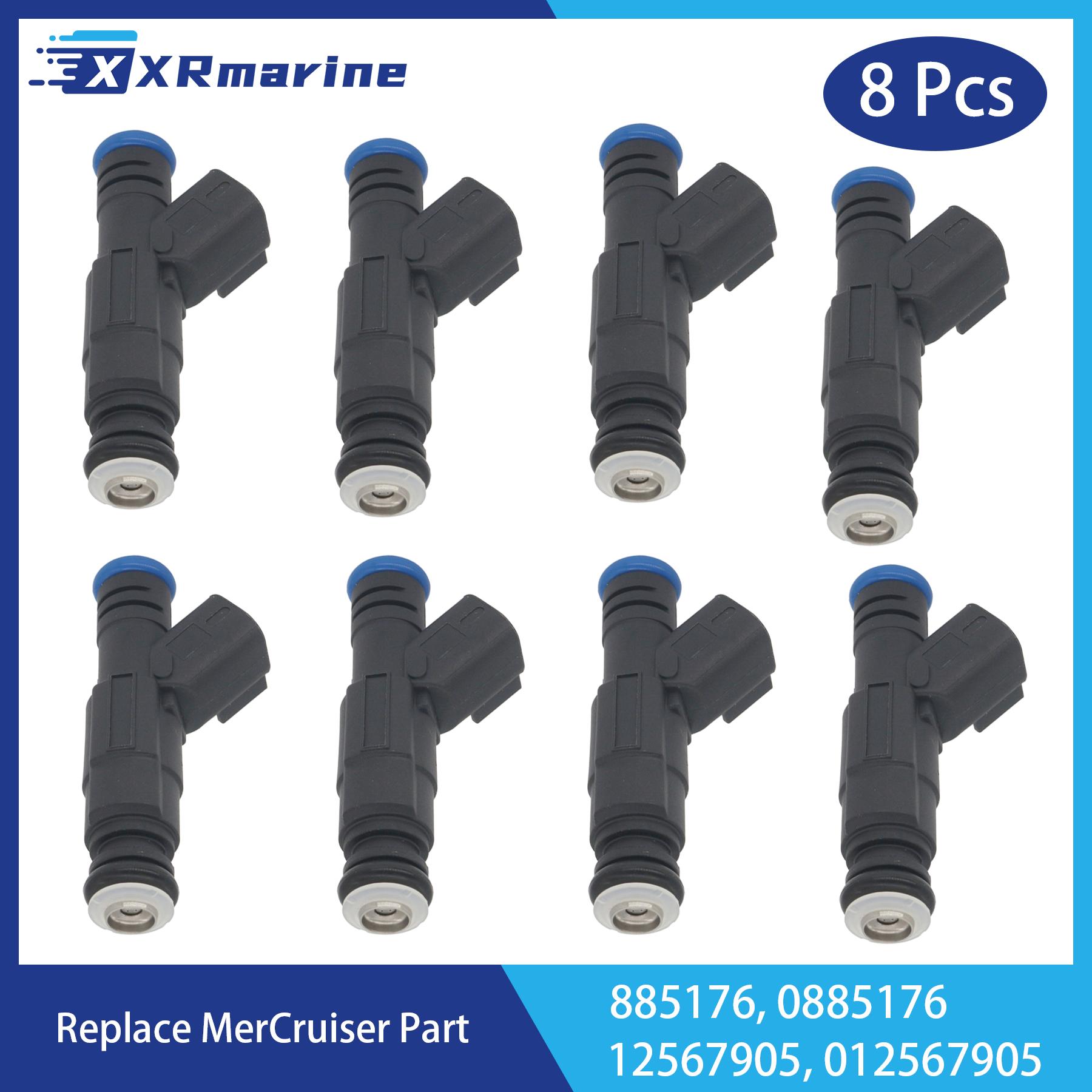 

12567905 885176 Fits for MerCruiser 4.3L 5.0L 5.7L 6.2L 350 Mag MPI Engine Fuel Injector Nozzle Unit 0280158165 0280156081 8 Pcs 885176