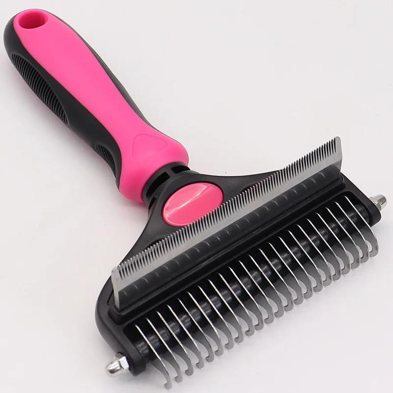 

Pet Knot Comb Dog Specific Hairbrush for Dogs Flea Comb Dog Comb Dog Hair Comb Cat and Dog Supplies Cat Comb Removal Products розовый