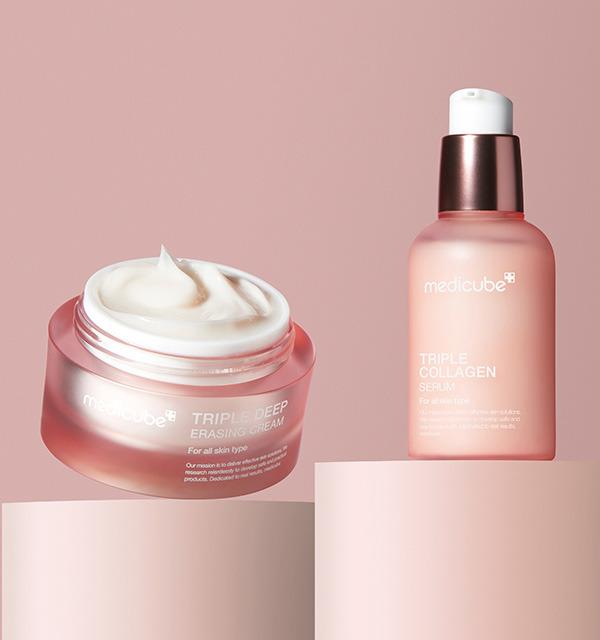 [medicube] Collagen Elasticity Duo Set (Serum 55ml + Cream 50ml)