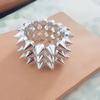 Three-row Punk Style Bracelets Metallic Texture Y2K Jewelry Rivet Cone Bracelets Exaggerated Elastic Goth Rock Bangle Hip-hop