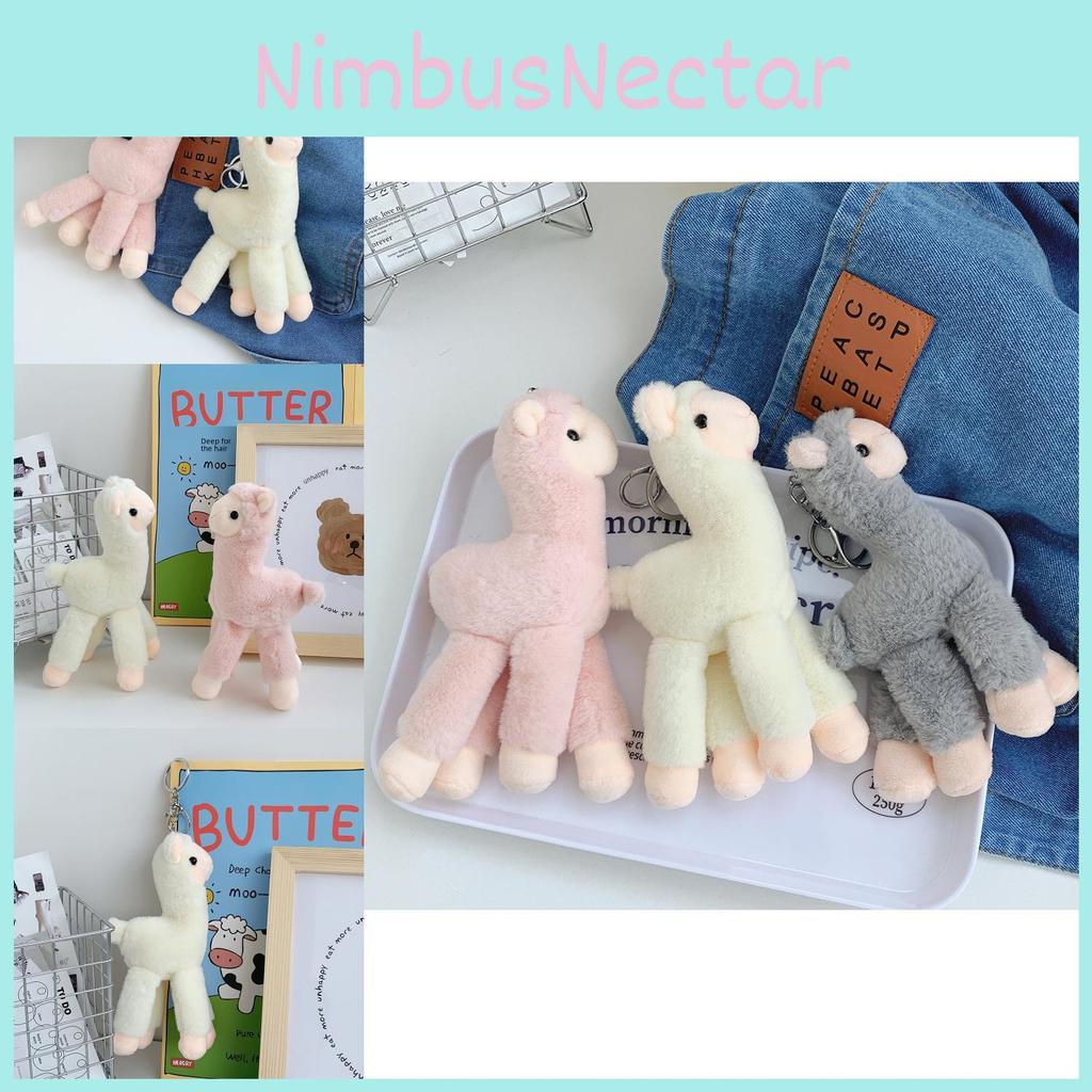 Lovely Alpaca Plush Backpack Clip Cozy And Huggable Keychain In Multiple Colors