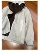 Heavyweight Double-Sided Wool Hooded Jacket Coat, Double Layer Color Block, Zipper Hoodie for Men and Women.