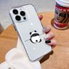Climbing wall panda Phone case iPhone17 16pro 15 Pro Max 11 12 13 16 14 Plus Silicone Shockproof transparent phone case