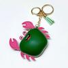1 Pcs Simple And Fashionable Leather Crab Car Keychain Bag Creative Headphone Bag Pendant Accessories