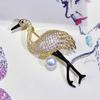 Squisita Gru Brooch di Lusso e di Alta Gamma