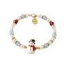 Santa Claus Crystal Beaded Bracelet Snowman Women Bangle Christmas Bracelets  Party Favor