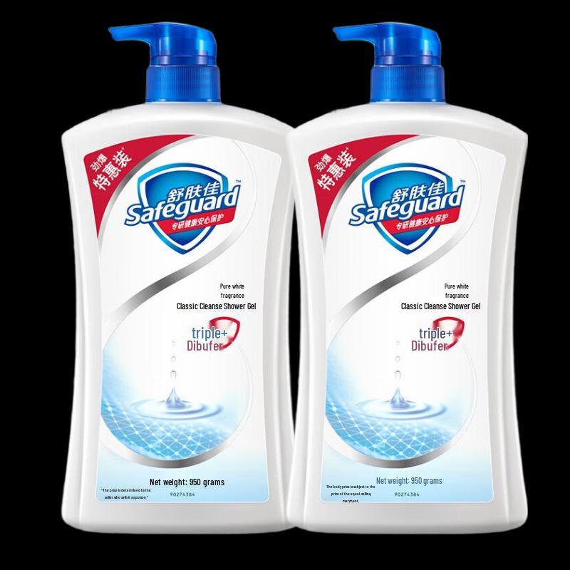 Safeguard Pure White Refreshing Shower Gel - 2 x 950g Pack