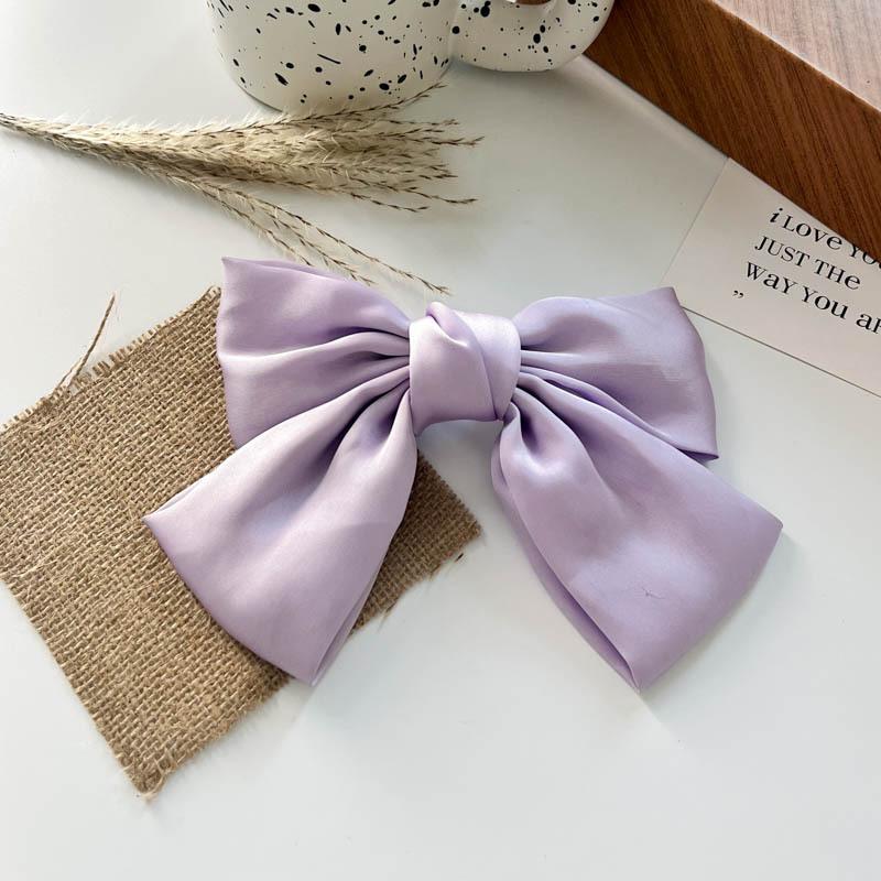 Fashion Large Ribbon Bow Hair Clips For Women Trendy Satin Bowknot Hairpins Cute Ponytail Barrettes Ladies Hair Accessories Gift