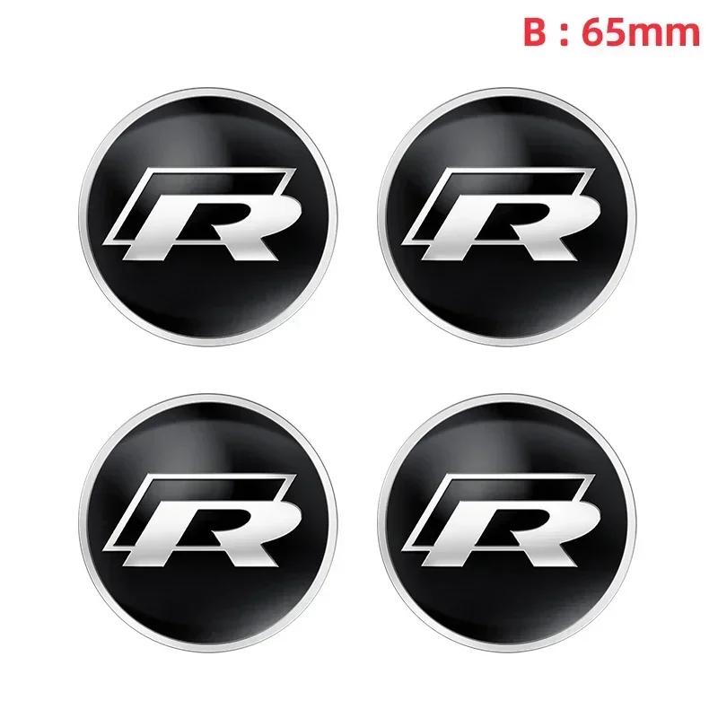 Per VW Volkswagen Jetta MK5 Golf 4pz 56mm 60mm 65mm Coprimozzo Centrale Ruota Auto Adesivo Accessori Per Volkswagen Tiguan Bora POL