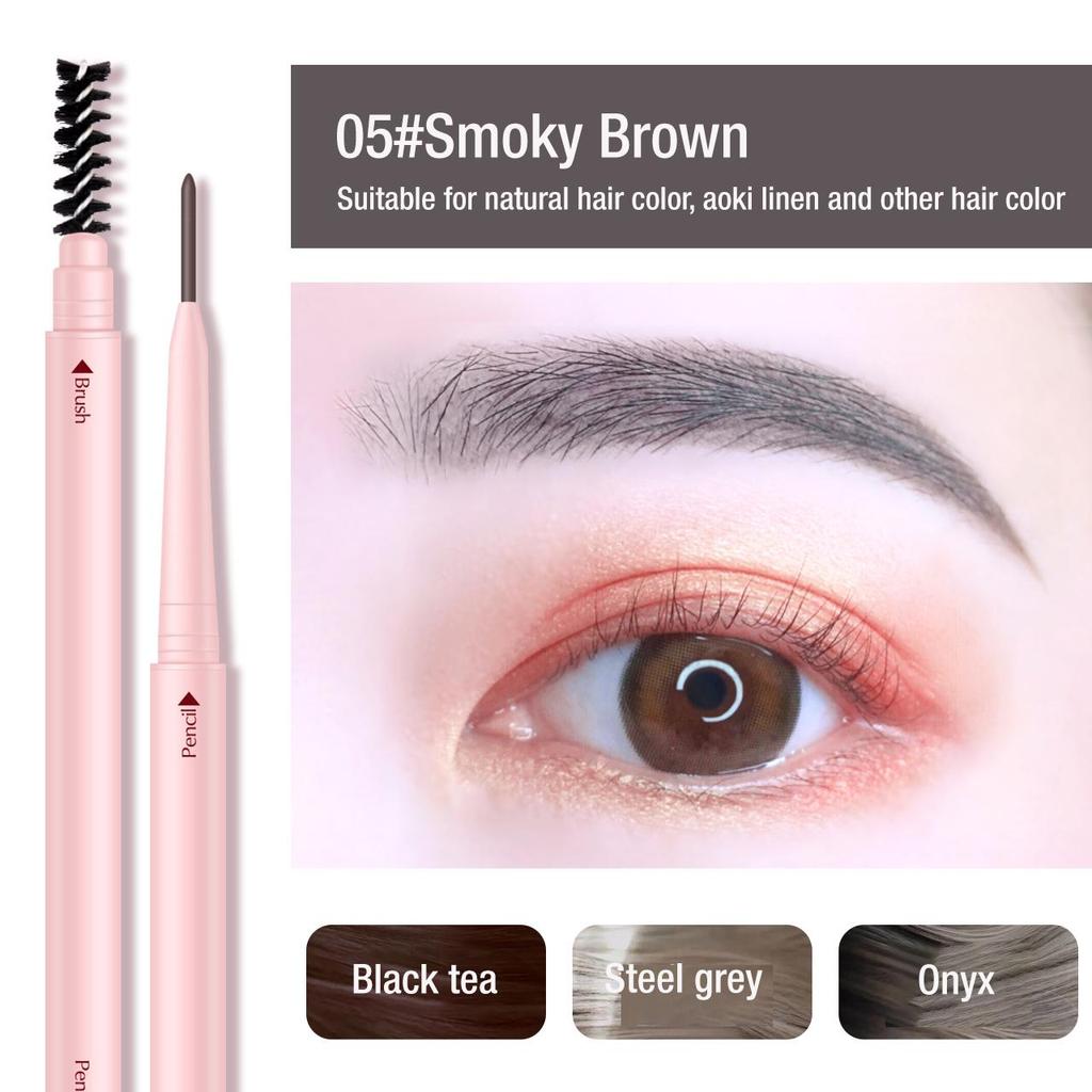 Çift uçlu Otomatik Dönen İnce Kaş Kalemi Su Geçirmez Sweatproof Kaş Artırıcı Göz Makyajı Kozmetik LM