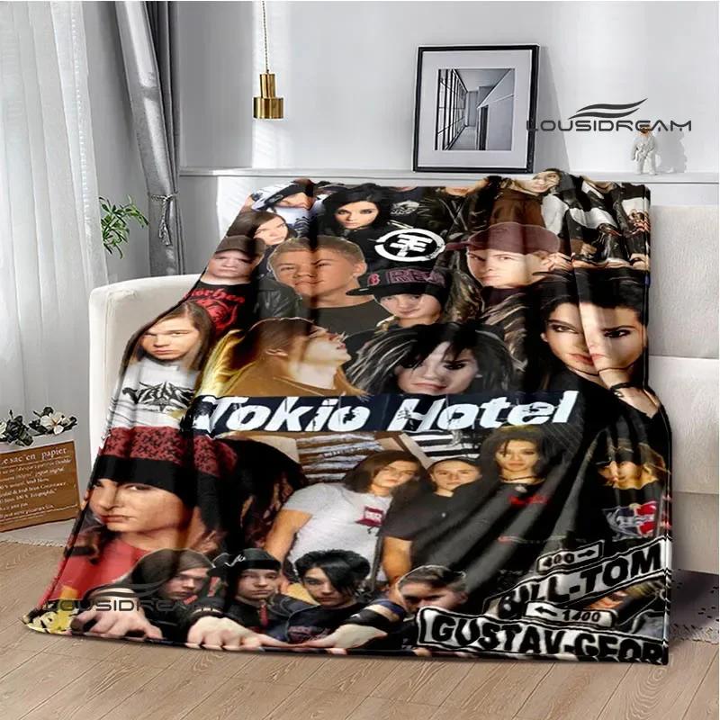 Dětská přikrývka s potiskem kapely Tokio Hotel Dětská Hřejivá přikrývka Flanel Měkká útulná deka Rozkládací pohovka Deka Cestovní deka Dárek k narozeninám