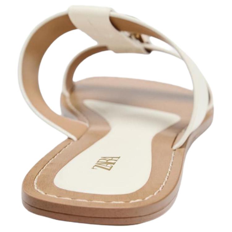 Zara Fashion Slip-On Slide Sandals Women Footwear White 3828610850