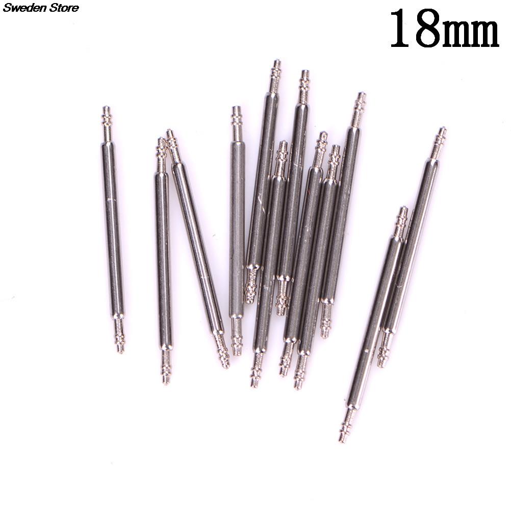 10Pcs/lot 8mm 12mm 16mm 18mm 20mm 22mm Stainless Steel Watch Band Spring Bars Strap Link Pins Repair Watchmaker Tools