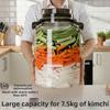 Large Capacity Pickle Jars With Lids Food Grade With Handle Airtight Storage Pitcher Leak-Proof Sealed Pickle Container
