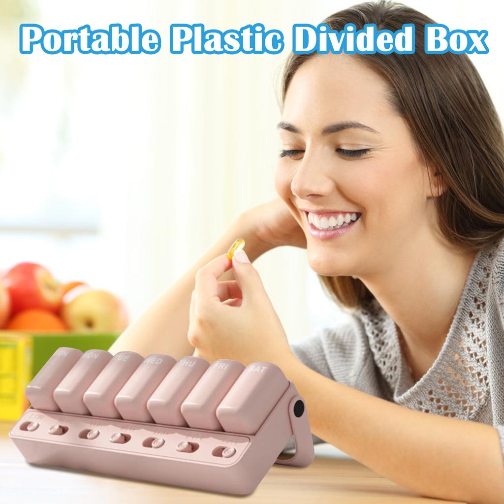 Weekly Food Organizer, Daily Once, 7 Day Travel Box, Daily Organizer, Portable Box, Suitable For Gift To The Elderly And Children