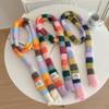 Women'S Thin Narrow Long Colorful Striped Scarf Autumn And Winter New Design Hot Girl All-Match Decorative Scarf