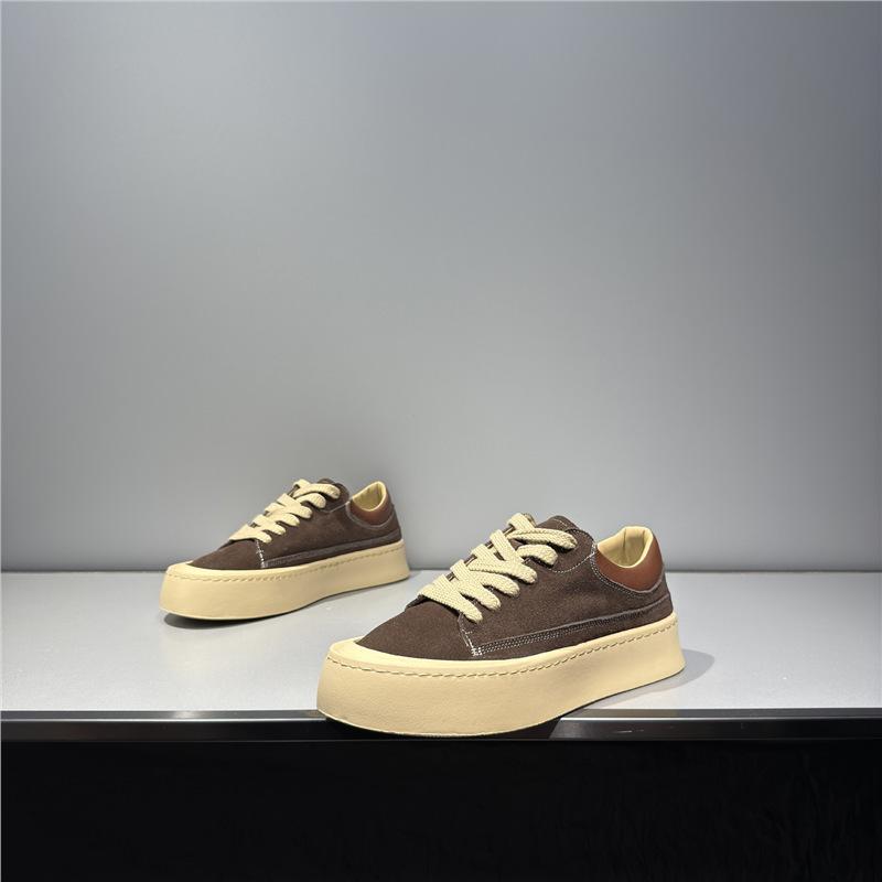 New leather platform casual board shoes low-top niche retro sub cr