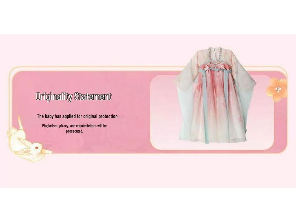 Chinese Style Fairy Hanfu Summer Ruqun: Little Girl's Ancient Tang Suit Princess Dress