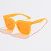 1/6pcs Fashion Large Square Sunglasses Women Designer Cateye Sun Glasses  Vintage Female Color Frame Eyeglasses UV400 Oculos