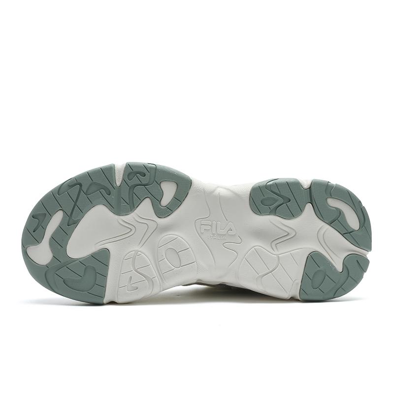 Fila Gray White Women's Low Top Synthetic Leather Mesh Retro Casual Lifestyle Sneakers F12W432103FGL