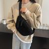 Herren Damen Lässige Einfarbige Plüschmaterial Brusttasche, Modische Tägliche Pendler-Hüfttasche, Plüsch Umhängetasche