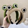 Cartoon Cute Big-Eyed Frog Knitted Hair Hoop for Women