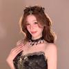 Headpiece Elf Garland Artificial Floral Rhinestone Decoration Flower Vines Crown Bride Hairstyles Princess Headdress Women