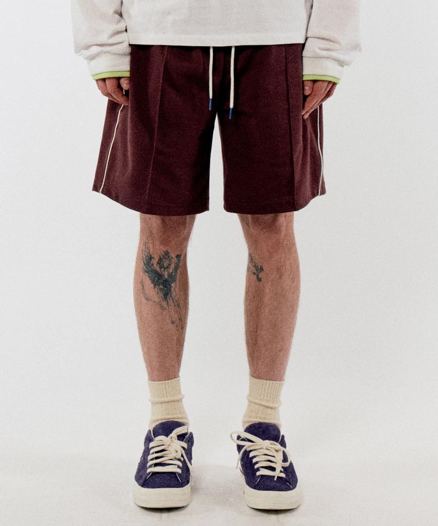 Golden Sunshine Golden Track Shorts_Burgundy