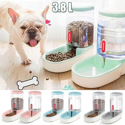 3.8 L Pet Automatic Feeding Bowls Dog Food Feeder Cat Water Feeder Large Capacity Food Water Dispenser Large Capacity Pet Bowls
