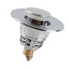2 Pack Push Button Sink Stopper Stainless Steel Anti-Clog Basin Drain Strainer Fit for 1.34in to 1.57in Drain Holes Silver
